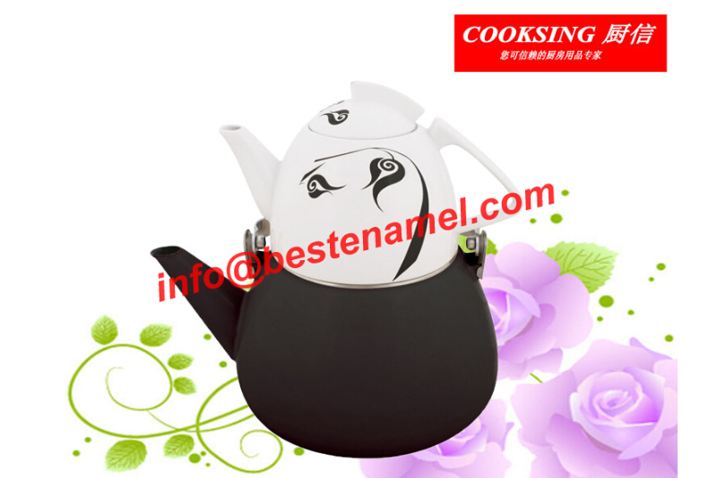 BK-706D Porcelain Enamel Teapot｜Teapot Kettle Set｜Porcelain Enamel Kettle｜Enamel Kettle Set｜Enamel Kettle