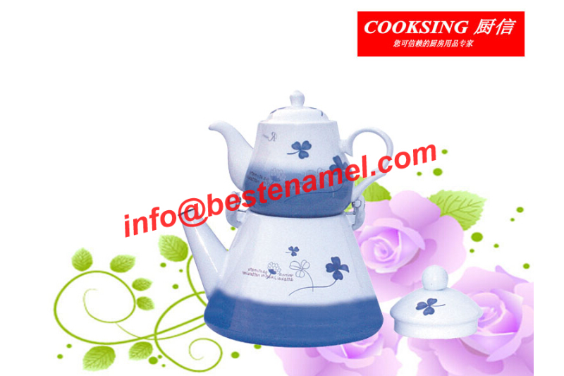 BK-805 Porcelain Enamel Teapot｜Teapot Kettle Set｜Porcelain Enamel Kettle｜Teapot Kettle Set｜Enamel Kettle Set｜Enamel Kettle