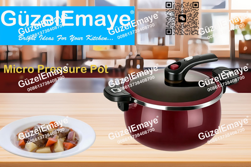 GüzelEmaye Household High Grade Enamel Micro Pressure Cooking Pot Multiple Colors For Wholesale