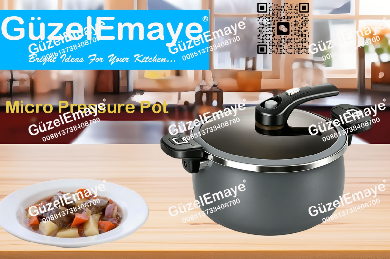GüzelEmaye Household High Grade Enamel Micro Pressure Cooking Pot Multiple Colors For Wholesale