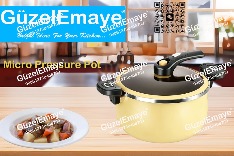 GüzelEmaye Household High Grade Enamel Micro Pressure Cooking Pot Multiple Colors For Wholesale