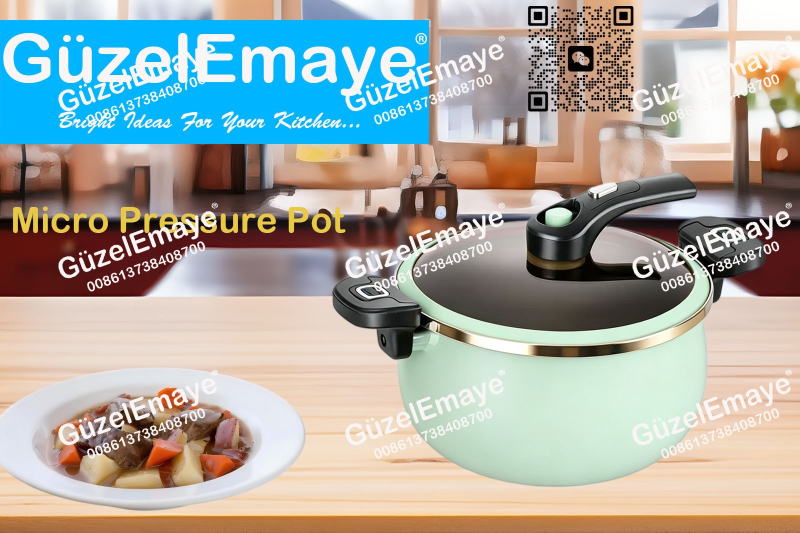GüzelEmaye Household High Grade Enamel Micro Pressure Cooking Pot Multiple Colors For Wholesale
