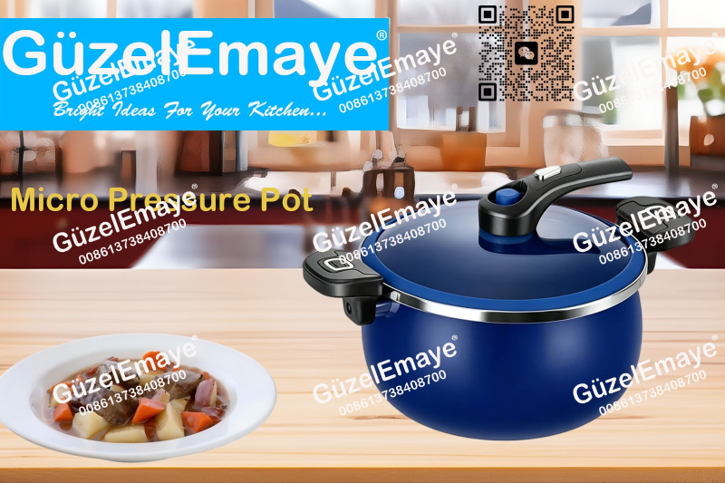 GüzelEmaye Household High Grade Enamel Micro Pressure Cooking Pot Multiple Colors For Wholesale