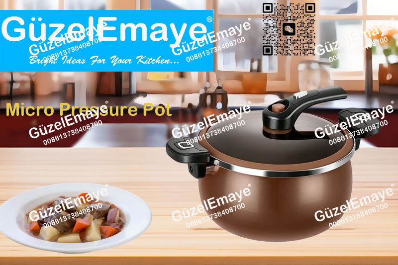 GüzelEmaye Household High Grade Enamel Micro Pressure Cooking Pot Multiple Colors For Wholesale
