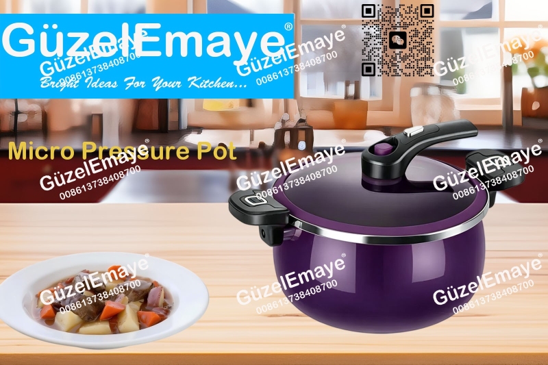 GüzelEmaye Household High Grade Enamel Micro Pressure Cooking Pot Multiple Colors For Wholesale