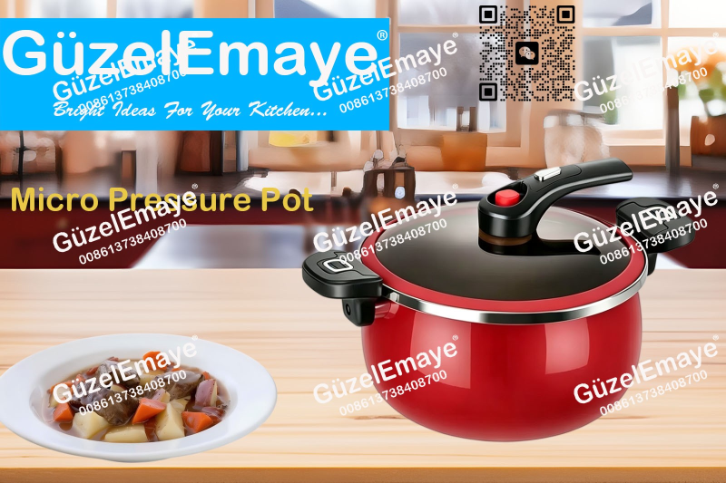 GüzelEmaye Household High Grade Enamel Micro Pressure Cooking Pot Multiple Colors For Wholesale