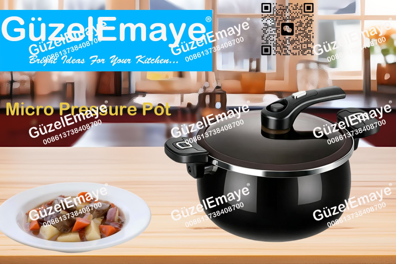 GüzelEmaye Household High Grade Enamel Micro Pressure Cooking Pot Multiple Colors For Wholesale