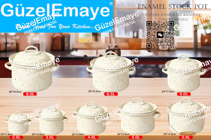 New Style Enamelware18/20/22/24/24/26/28cm Enamel Casserole Pot Stock Pot Russia Enamel Pot 2.0L,3.0L,4.0L,5.0L,6.0L,6.5L,8.0L