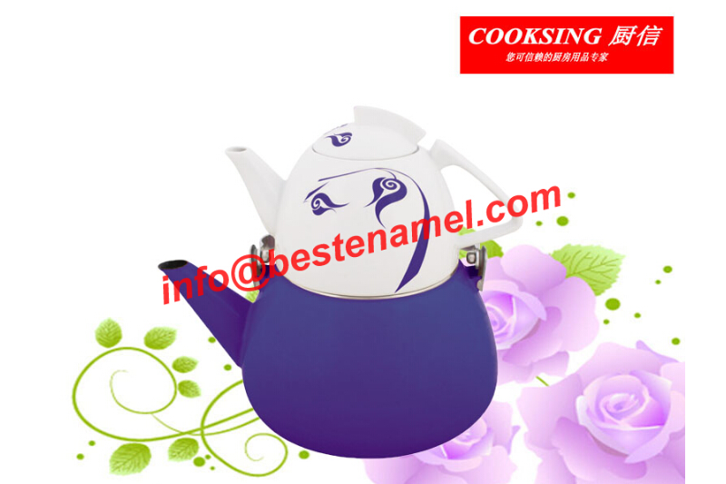 BK-706D Porcelain Enamel Teapot｜Teapot Kettle Set｜Porcelain Enamel Kettle｜Enamel Kettle Set｜Enamel Kettle