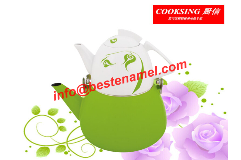 BK-706D Porcelain Enamel Teapot｜Teapot Kettle Set｜Porcelain Enamel Kettle｜Enamel Kettle Set｜Enamel Kettle