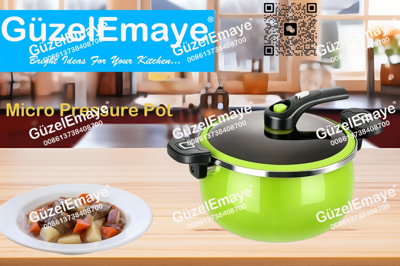 GüzelEmaye Household High Grade Enamel Micro Pressure Cooking Pot Multiple Colors For Wholesale