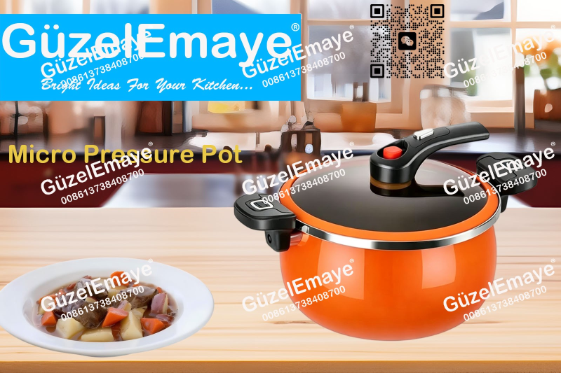GüzelEmaye Household High Grade Enamel Micro Pressure Cooking Pot Multiple Colors For Wholesale